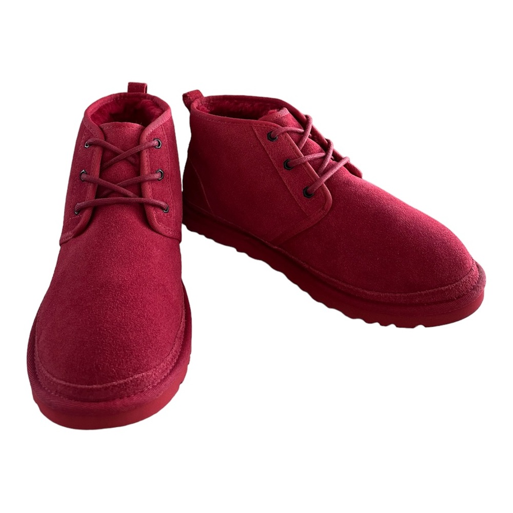 UGG Men's Neumel Boots Samba Red S/N 3236 Size 10 New - Picture 5 of 9
